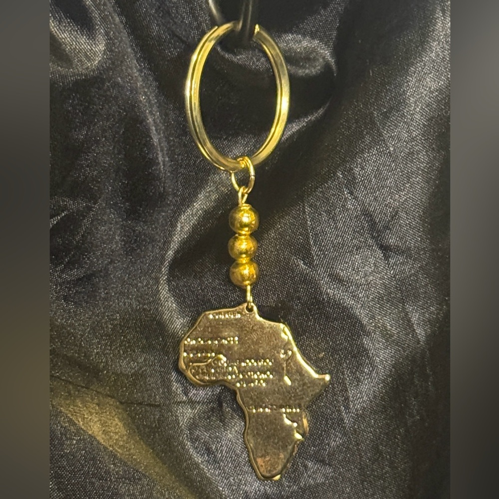 Stainless Steel Africa Keychain